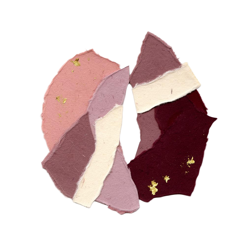 Papercut collage van een open cirkel die een grens suggereert