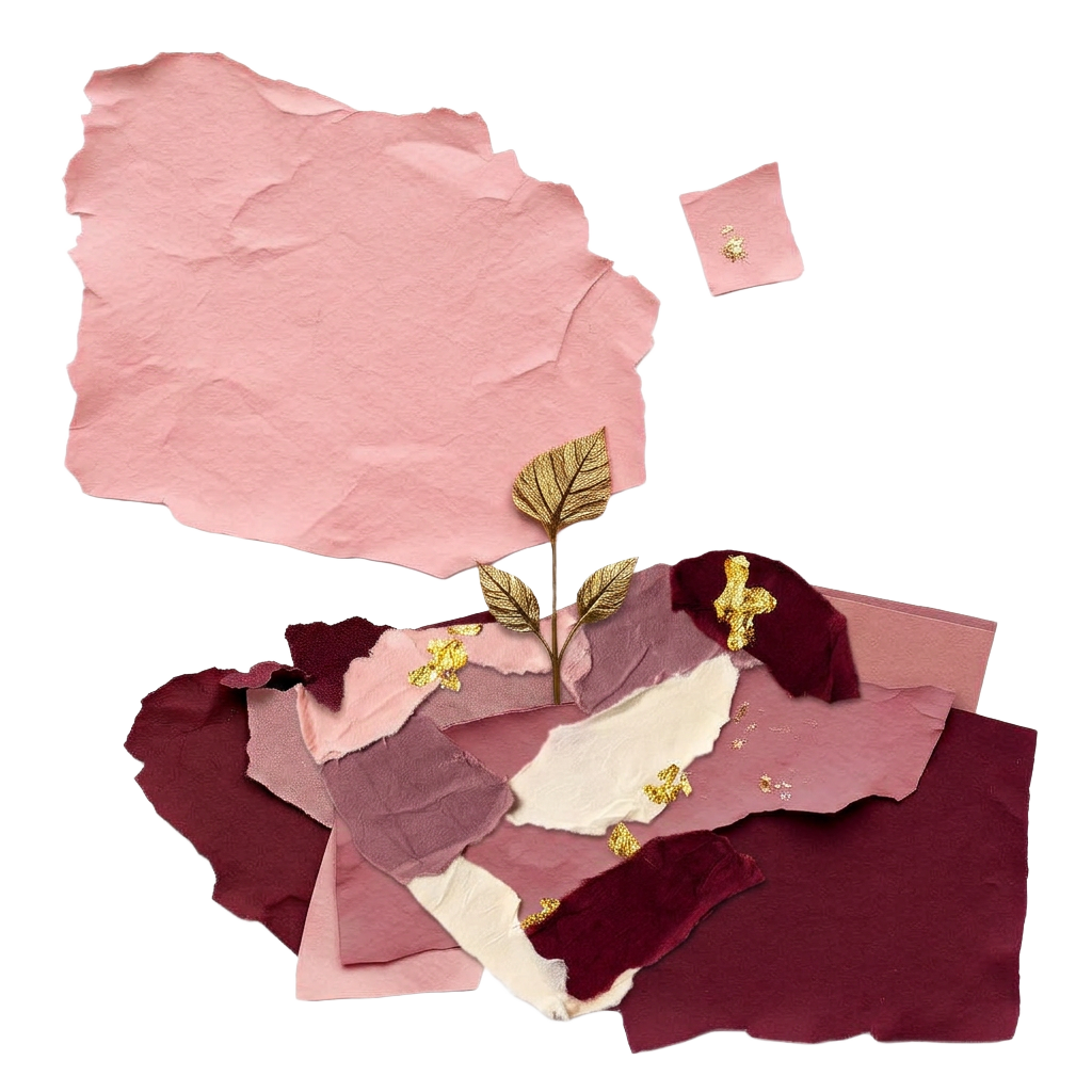 Papercut collage van een ontkiemend zaadje, het eerste begin